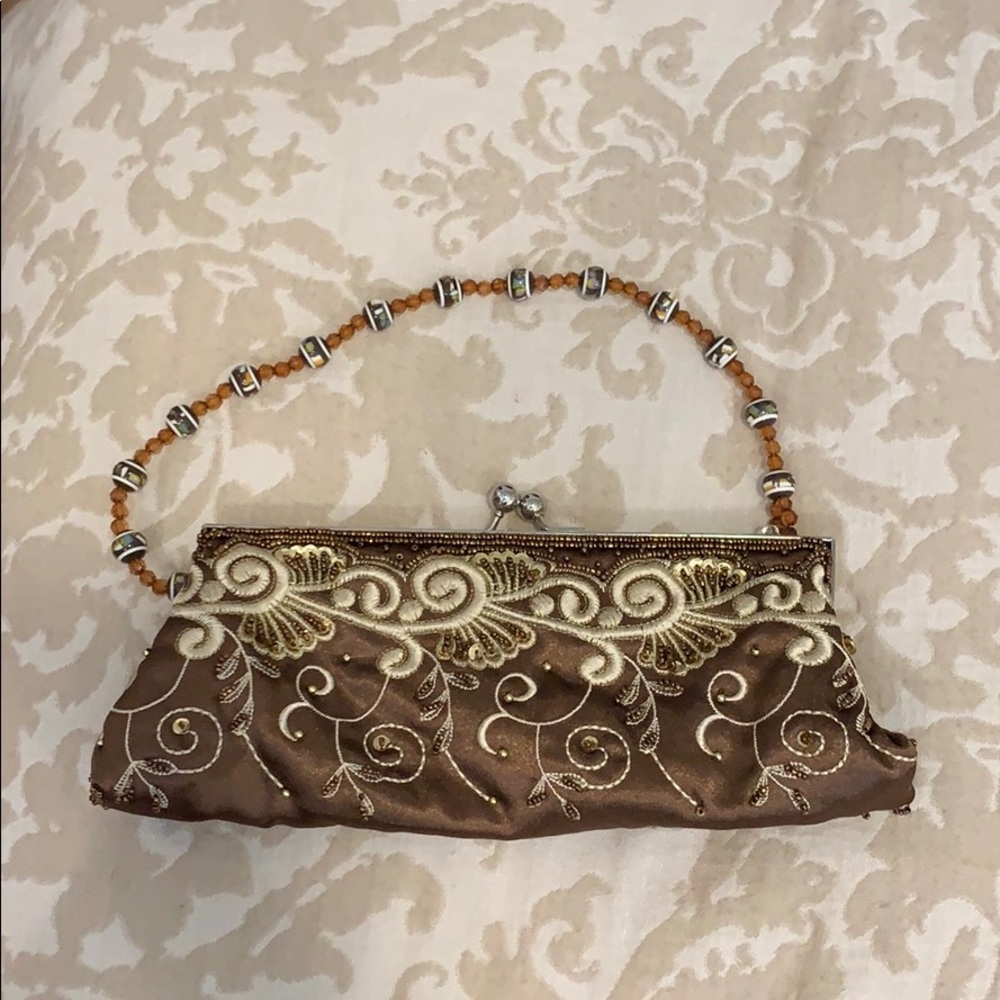 Brown and Creme Cocktail Purse